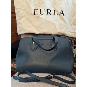 Furla Made in Italy Doctor Case Handbag Purse Bag Leather w/ Dustbag